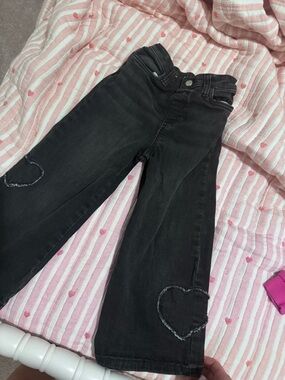 Tucker and Tate Black Kids' Heart Patch Jeans